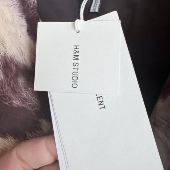 H&M Studio Animal Print Down Filled Long Puffer Coat XL - Picture 12 of 14